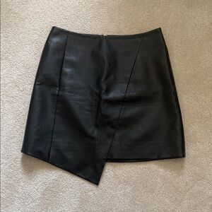 Ted Baker London Oolive Asymmetric Faux Leather Mini Skirt